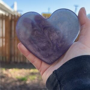 purple and gold heart magnet